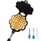 CPVKRY Stovetop Heart Shaped Waffle Pan Set of 1 - Cast Iron Waffle Pan Maker for Pancakes, Puffs, and Non Stick Cookware Waffles - Non-Electric Stovetop Griddle Panwaffle for Gas Stove