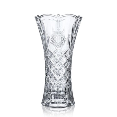 kanpura 11.2'' Clear Tall Crystal Vase Glass Vases for Flower Thickened Flower Vase for Wedding Party Centerpieces