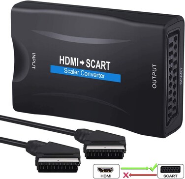 ZHIYUEN&Acirc;&reg; HDMI to SCART HD 1080P Video Audio Adapter Universal Converter Adapter for HD TV DVD Box Low Power Consumption with Scart Cable
