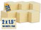1InTheOffice Small Sticky Notes 1.5 x 2, Self-Stick Note Pads, Yellow, 100-Sheet 24/Pack