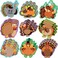 45 Pads 900 Sheets Thanksgiving Sticky Notes Turkey Self Sticky Memo Pads Adhesive Cute Sticky Notes Self Stick Pads for Office School Classroom Supply Student Kids Autumn Fall Party Favor, 9 Styles