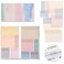 Transparent Sticky Notes Set, 6 Sizes Clear Sticky Notes Pads with 10 Colors, Waterproof Self-Stick Translucent Sticky Notes, See Through Sticky Notes for Bible Tabs, Book Tabs, Office, 500 Sheets