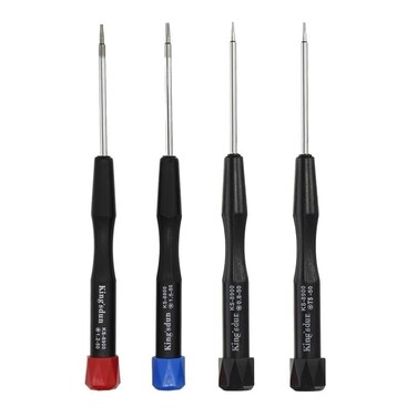 4 Piece Pentalobe Screwdriver Set, 5-Point 5-Star 0.8 mm, 1.2 mm and 1.5 mm Pentalobe Screwdriver Or P2 P5 P6 Or Ts1 Ts4 Ts5 and T5 Torx for iPhone Macbook Pro Air Repair Tool Set