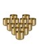 Serene Spaces Living Antique Brass Look Gold Hammered Pots, Indoor Planter Pot, Decorative Accent for Potted Plants, Gold Flower Vase for Wedding or Event Centerpiece, Small (Pack of 1)