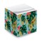 Tropical Sticky Note Cube / 2.75" Memo Block Printed On 4 Sides/Boho Botanical Design