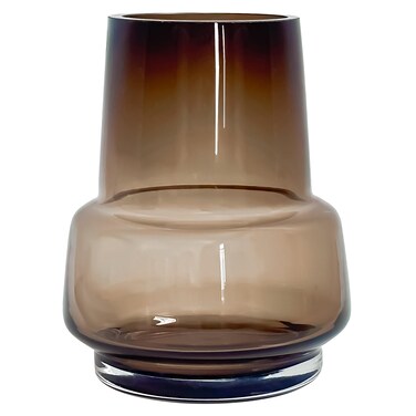 Aoderun Glass Vase for Flowers Handmade Modern Large Flower Vases for Centerpieces Living Room Office Dining&amp;Coffee Table Kitchen Wedding Party 7.5 Inch(Brown)