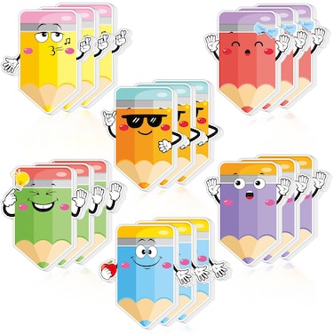 540 Sheets Pencil Sticky Notes Cute Self Sticky Notepads Funny Sticky Adhesive Memo Pads for Kids Students Classroom School Office Gifts Supplies, 18 Packs