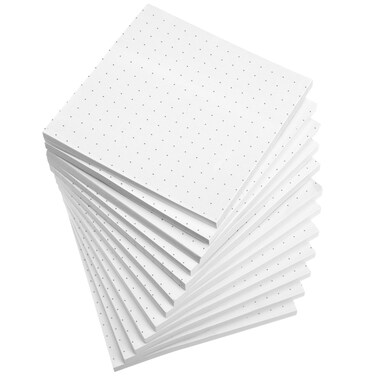 12 Pieces Mini Dotted Sticky Notes 3 x 3 Inch Graph Self Stick Paper Pad Sticky Paper Dot Grid Sticky Notepad for Graphing, Architects, Teachers Art Journals Office Home Supplies