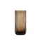 Dinyeo Small Cylinder Ribbed Brown Glass Flower Vase for Farmhouse Dining Table Centerpieces Decor