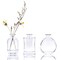 WHJY Clear Glass Vase Set of 3, Decorative Flower Vases for Centerpieces, Colored Bud Vases, Small Geometric Vases for Wedding, Home D&Atilde;&copy;cor