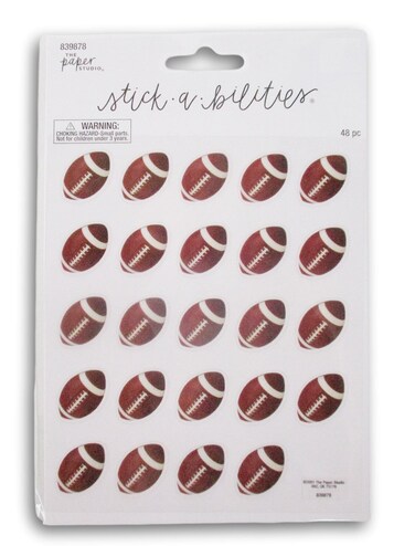 Football Stickers for Journaling, Scrapbooking, Cardmaking, Arts &amp; Crafts - 48 Pieces