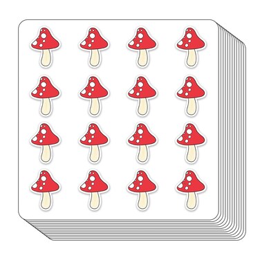Mushroom Planner Stickers, 0.5in Monthly Scrapbooking Kids DIY Arts Crafting 208-Pack