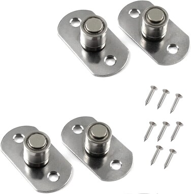 Sliding Door Roller Guide Guide Wheel Floor Guide Roller, for Furniture Hardware, Moving Doors, Glass Sliding Doors and Aluminium Doors. Durable Steel Frame (4 Pcs)