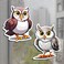Screen Door Magnets Decal 2 Pairs (4pcs) Cute Owl Pattern Decorative Flexible Double Sided Magnetic Stickers Patches for Window Screen Sliding Screen Doors Protector, Helps to Keep Pet &amp; People Safe