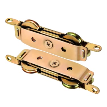 UKCOCO 2Pcs Sliding Patio Door Tandem Roller Assembly 1-1/4 Inch: Aluminium Alloy Ball Wheel Bearing Rear Roller - Adjustable Sliding Door Wheel Replacement for Sliding Door Window