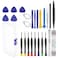 HARFINGTON 25 in 1 Electronics Repair Tool Kit S2 Steel Precision Screwdriver Set Opening Pry Tool with Case for Repairing Phone Watch Eyeglasses Laptop