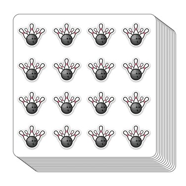 Bowling Sport Planner Stickers, 0.5in Monthly Scrapbooking Arts Kids DIY Crafting 208-Pack