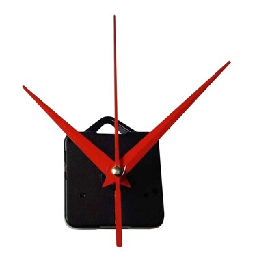 Kichvoe Wall Clock Movement Replacement Kits, Silent Clock Mechanism Maintenance DIY Clock Mechanisms Hands Repair Parts Accessories for Home Hotel School Red