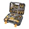 TOLSEN 89-Piece Tool Set Household Tool Kit, Hammer Screwdrivers Set, Tool Kit with Drill Bits, Socket Wrench Set, Hex Key Set, Tape Measure, with Plastic Toolbox Storage Case