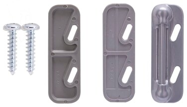 Rocky Mountain Goods Spring Loaded Screen Door Strike Plate - Works with Most Storm Door and Screen Door Rigid Interior Latch Systems - Slotted Holes fit Most Applications - Shims Included (Aluminum)