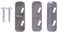 Rocky Mountain Goods Spring Loaded Screen Door Strike Plate - Works with Most Storm Door and Screen Door Rigid Interior Latch Systems - Slotted Holes fit Most Applications - Shims Included (Aluminum)