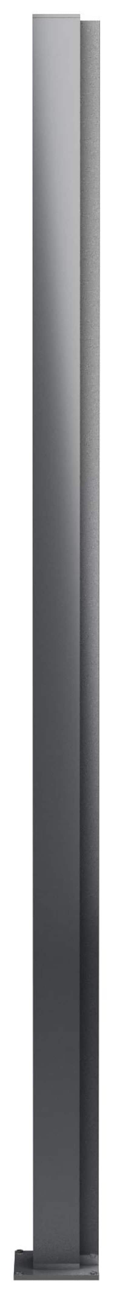 C.R. LAURENCE D990A24CR CRL Satin Anodized 24" Corner Design Series Partition Post