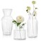 Modern Clear Glass Vase Set - 3Pcs Small Handmade Flower Vases, Decorative Mini Bud Vases for Wedding Reception, Dining Table, and Home Decor - Perfect for Single Stem Flowers
