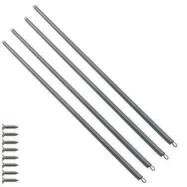 12inch/30cm RV Screen Door Spring Closure Kit, MARRTEUM 4Pcs Stainless Steel Self Closing Gate Spring Hardware with Screws Fit for Square and Radius Screen Corners