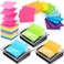 3 Pack Pop up Sticky Note Dispenser Post Note Holder Black Base with 24 Pads Colored Pop up Sticky Notes Memo Pads Blank Self Stick 3x3 Refills Back to School Office Supplies, 50 Sheet Per Pad