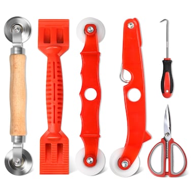 Screen Repair Tool,Screen Roller Tool,Screen Spline Tool,6 in 1 Window Screen Tool,Screen Mouse Spline Roller for Installing &amp; Replacing Window Patio Sliding Door