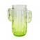 123Arts Glass Vase Cactus Shape Vase Table Decoration Ornament