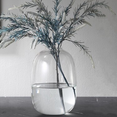 Virlwere Extra Large Clear Glass Vase Tall Floor Vase Tabletop Centerpiece Flower Vase for Long Stem Branch Artificial Plant Home Indoor Decoration (Clear, Extra Large)