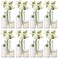 Nuogo 24 Pcs Plastic Cylinder Vases Tall Clear Flower Vases for Centerpieces Hurricane Candle Holder for Home Wedding Office Party Formal Dinners Decorations (4''/6''/8'')