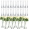 Mumufy 24 Pcs Acrylic Glass Bud Vases Bulk Small Clear Vases for Flowers Height Shatterproof Plastic Crystal Bud Vase for Centerpieces Wedding Home Table Decorations Formal Dinners(2.36 x 5.91 Inch)