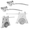 2 Pair Gliding Screen Door Roller Assembly Fits for Andersen Upper P/N #1997063 &amp; Lower P/N #1997310 (1991 to Present), 1-1/4" Nylon Concaved Wheels, Edge Adjustable