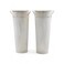 Hosley Set of 2 White Metal Vases with PVC Liner 15 Inch High. Ideal Gift for Wedding Special Occasion Home Office Dried Floral Arrangements