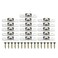 RLECS 16PCS 43MM/1.7Inch Sliding Window Roller Metal Pulley Silver Pulley Single Roller Suitable for Window Door Cupboard and Drawer