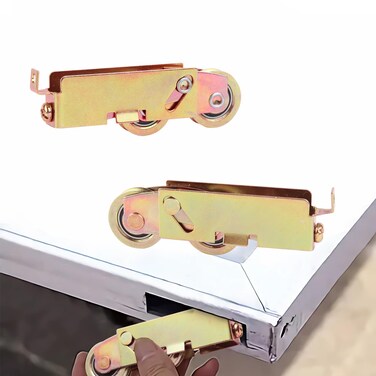 Sliding Patio Door Rollers Replacement, Sliding Patio Door Wheels 1-1/4" Steel Ball Bearing, Rear Adjustable, 2 Pack