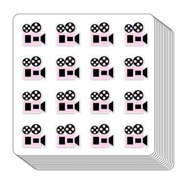 Movie Planner Stickers, 0.5 Inch Theater Scrapbooking Arts Calendar Kids Crafting 208-Pack