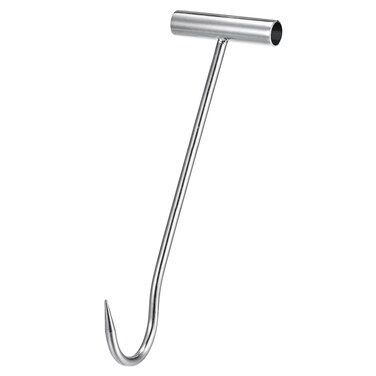 uxcell T-Handle Meat Boning Hook, Galvanized Curved T Hooks for Kitchen Butcher Shop Restaurant 12"(300mm)