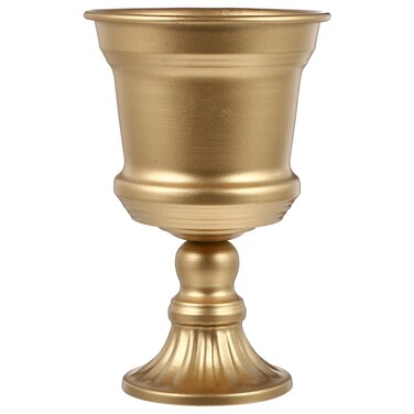 PRETYZOOM 1pc Golden Flowerpot Vintage Trumpet Vases for Centerpieces Vase Plant Pots Indoor Succulent Flower Pot Wedding Centerpiece Vase Urn