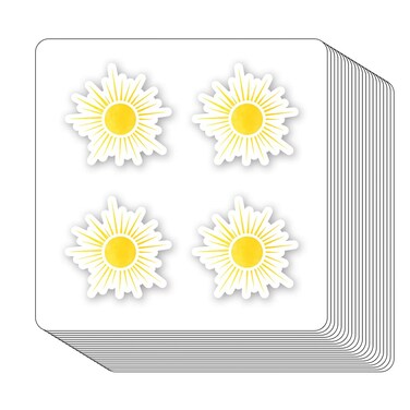 Sun Sunshine Stickers 1in for Scrapbooking, Arts, Craft, Kids DIY, Calendars Journals 80-Pack