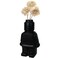 MYFLOCY Cute Building Vase for Flower Bouquet Decoration Cool Resin Building Blocks Flower Container for Unique Living Room Table Decor (Black People)