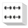Dumbbell Exercise Weight Lifting Loss Workout Fitness Stickers 1in for Scrapbooking, Arts, Craft 80-Pack