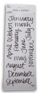 Handwritten Calendar Month Stickers - Black Script Stickers for Scrapbooking, Planner Organization, More - 12 Pieces