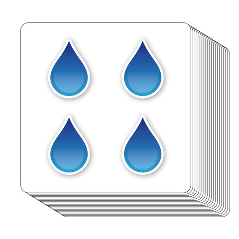 Water Droplet Stickers 1in for Scrapbooking, Arts, Craft, Kids DIY, Calendars Journals 80-Pack