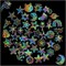 Holographic Stars Stickers Glitter Silver Transparent Waterproof Decoration Sticker for DIY Scrapbooking Supplies Crafts Phone Case Water Bottles Laptop 50pcs