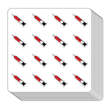 Blood Test Draw Planner Stickers, 0.5in Monthly Scrapbooking Kids DIY Arts Crafting 208-Pack