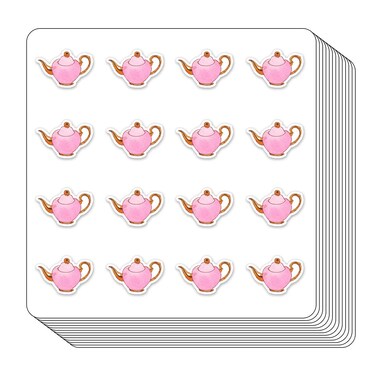 Teapot Planner Stickers, 0.5in Monthly Scrapbooking Kids DIY Arts Crafting 208-Pack