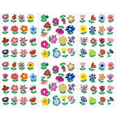96 Pieces Summer Flowers Stickers for Spring Decorations, Scrapbooking Stickers, Flowers Planner Stickers, Self-Adhesive Stickers for Desk, Book, Refrigerator Door for Boys Girls Party Supply Present